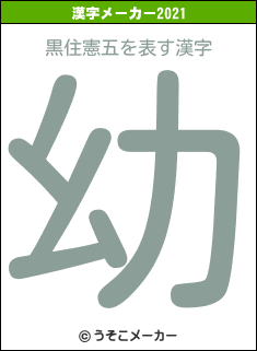 黒住憲五の2021年の漢字メーカー結果