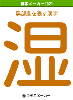黒部進の2021年の漢字メーカー結果