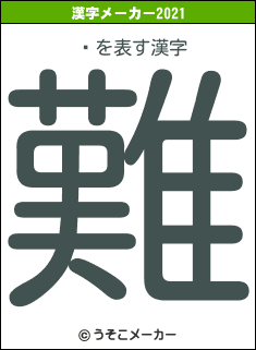 龽の2021年の漢字メーカー結果