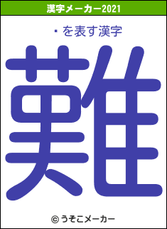 ꤳの2021年の漢字メーカー結果