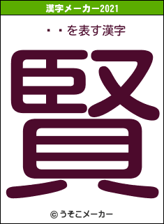 ꥢǥの2021年の漢字メーカー結果
