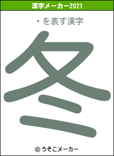 ꥽の2021年の漢字メーカー結果