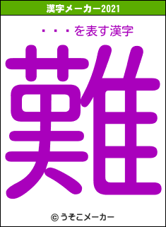 ꥿ץ顼の2021年の漢字メーカー結果