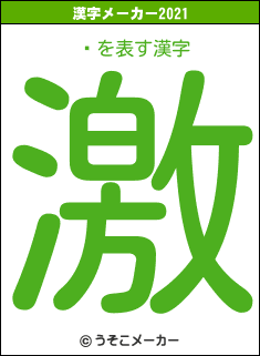 걩の2021年の漢字メーカー結果