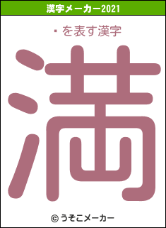 붵の2021年の漢字メーカー結果