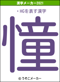 쥤HGの2021年の漢字メーカー結果