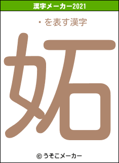 の2021年の漢字メーカー結果