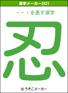 ꥹƥの2021年の漢字メーカー結果