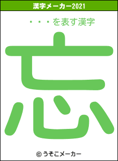 Ϸ¢の2021年の漢字メーカー結果
