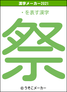 の2021年の漢字メーカー結果