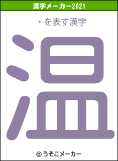 の2021年の漢字メーカー結果