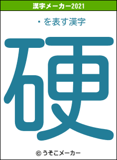 の2021年の漢字メーカー結果