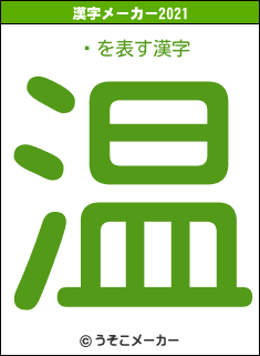 錄の2021年の漢字メーカー結果