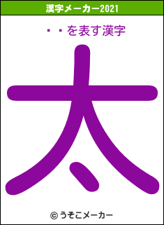 亮ޥの2021年の漢字メーカー結果