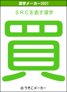 ＳＲＣの2021年の漢字メーカー結果