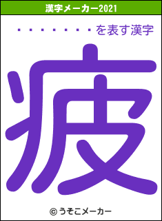 �ø����の2021年の漢字メーカー結果