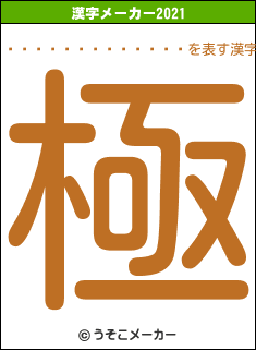 �ǥӥåɡ������ʥ�の2021年の漢字メーカー結果