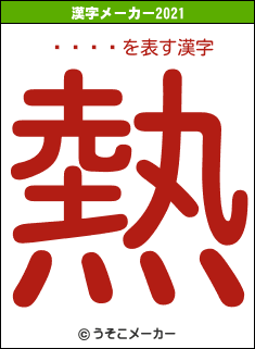 �Ȥ��の2021年の漢字メーカー結果
