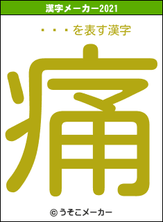 �Ȥ�の2021年の漢字メーカー結果