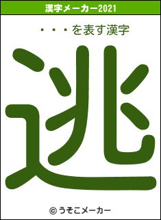 �ʤ�の2021年の漢字メーカー結果