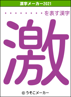 �̶������の2021年の漢字メーカー結果