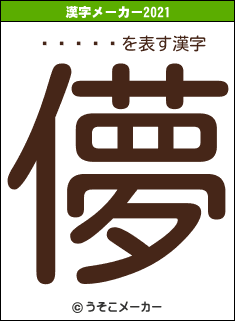 �ӻ���の2021年の漢字メーカー結果
