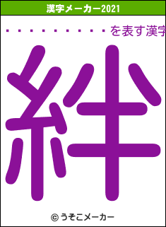 �Ԥ������粦の2021年の漢字メーカー結果