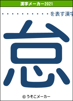 �Ԥ�������Ĺの2021年の漢字メーカー結果