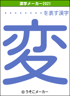 �ե�󥷥�の2021年の漢字メーカー結果