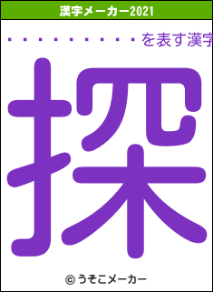 �פ�������の2021年の漢字メーカー結果