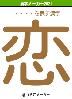 �׼�Ϻの2021年の漢字メーカー結果