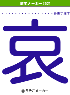 �ٵ���Ϻ����������の2021年の漢字メーカー結果