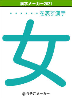 �ٹ�ͳ��の2021年の漢字メーカー結果