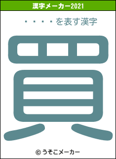 �ޥ��の2021年の漢字メーカー結果