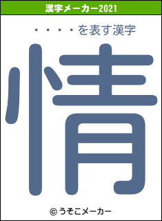 �ߥ��の2021年の漢字メーカー結果