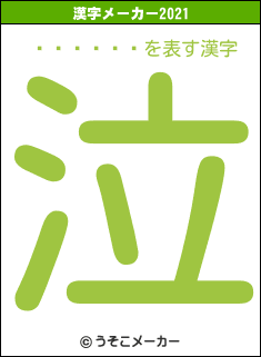 �绳����の2021年の漢字メーカー結果