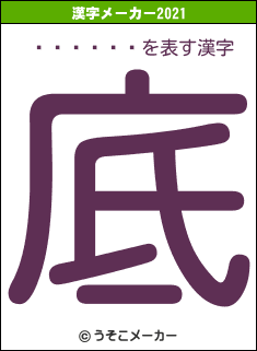 ��¼ͤ��の2021年の漢字メーカー結果