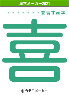 ��¼�椫��の2021年の漢字メーカー結果