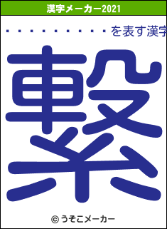��¼������の2021年の漢字メーカー結果