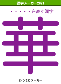 ��¼��の2021年の漢字メーカー結果