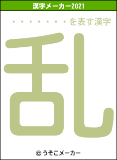 ��ë�ҤȤ�の2021年の漢字メーカー結果