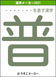 ��ë���ꥫの2021年の漢字メーカー結果