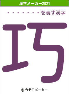 ��ͧ�ߤʤ�の2021年の漢字メーカー結果