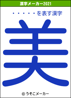 ��ͧ��の2021年の漢字メーカー結果