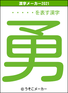 ��ͪ��の2021年の漢字メーカー結果