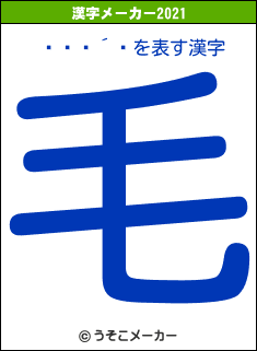 ��ּ´�の2021年の漢字メーカー結果