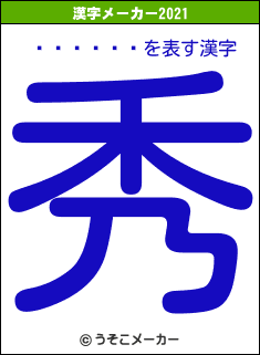 ��ߤ���の2021年の漢字メーカー結果