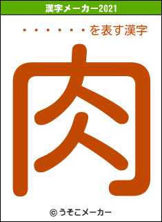 ��߷���の2021年の漢字メーカー結果