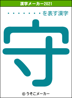���ĵ���の2021年の漢字メーカー結果