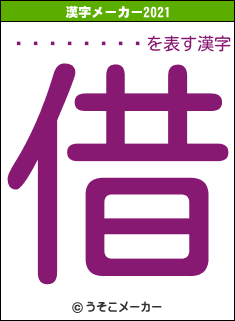 ���ͤ��Ҥ�の2021年の漢字メーカー結果